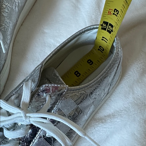 LOUIS VUITTON Silver Damier Ebene Authentic M 7.5 W 10 LV dustbag LV box Clean - Picture 7 of 9